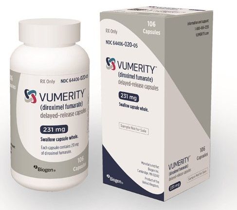 多发性硬化症口服新药 渤健Tecfidera升级产品Vumerity胃肠道耐受性大幅改善